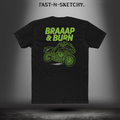 BRAAAP & BURN: Bagger Racing Biker Edition Relaxed Classic Tee