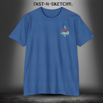 FAST-N-SEXY™ WITH HALF SKULL - T-shirt Classic Fit Crewneck - Next Level 6210