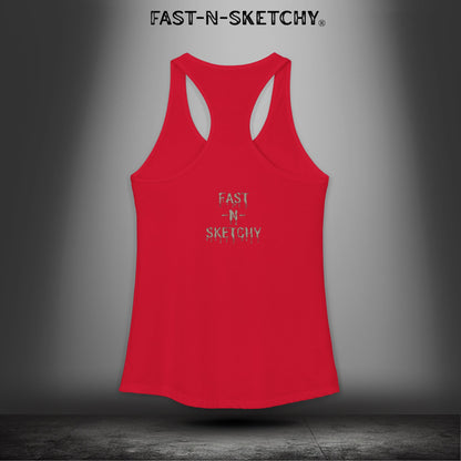 Grippy Sox Grippy Box: FAST-N-SKETCHY - Racerback Tank Top