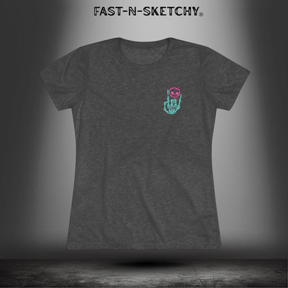 FAST-N-SEXY™ WITH HALF SKULL: Women's Triblend Tee