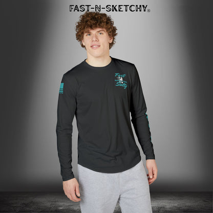 Fast-N-Salty UV Protection Long Sleeve Shirt - (Black) Perfect for Outdoor Adventures and Fishing