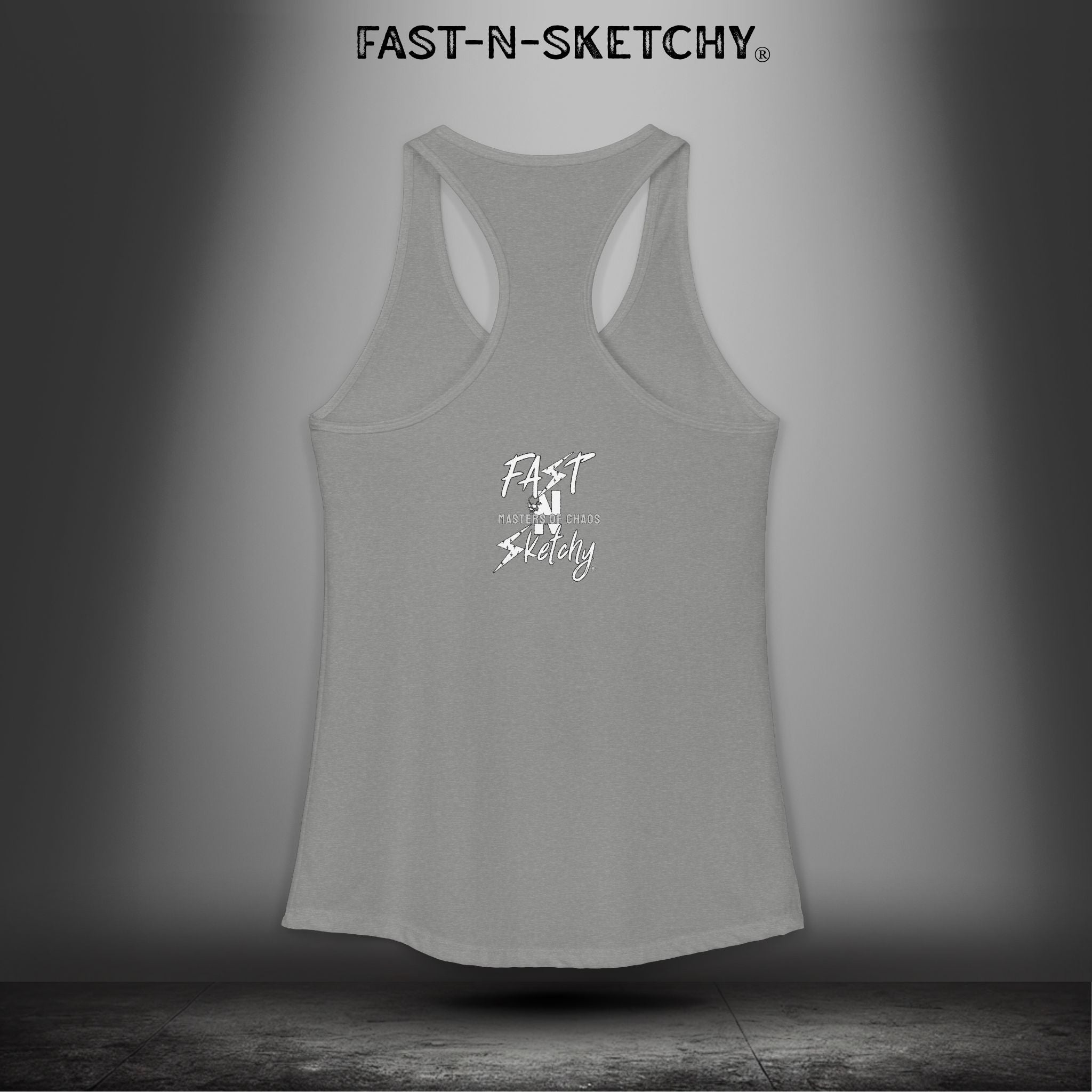 Bad Bitches Taste Better: FAST-N-SKETCHY - Racerback Tank Top