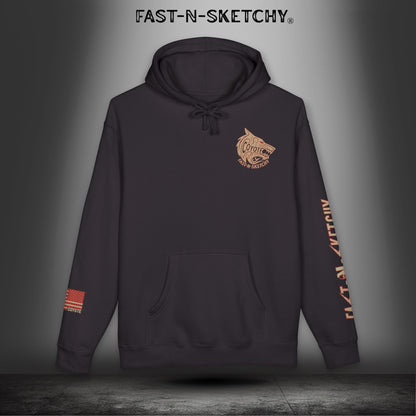 Coyote Death Dealer or Healer Camo Hoodie: Military Edition