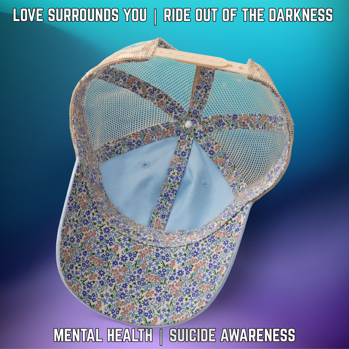 If You're Looking for a Sign.... Suicide Awareness Women's Washed Mesh-Back Cap with High Ponytail Hole - LSY
