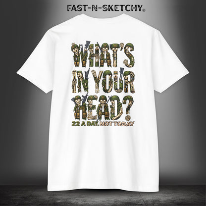 22 a Day, Not Today: Zombie T-Shirt by FAST-N-SKETCHY® - CVC White