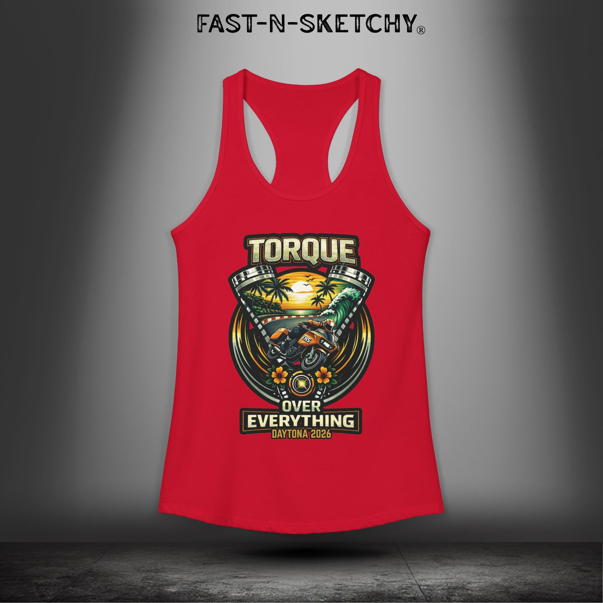 Torque Over Everything: Daytona Bike Week Bagger Racing Biker Edition Razorback Tank
