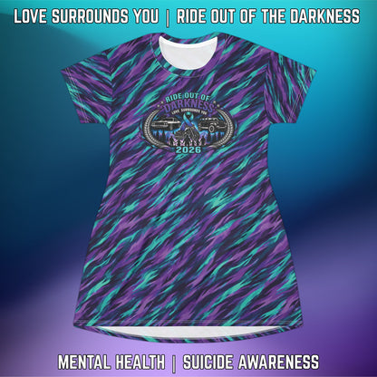 You Are Enough T-Shirt Dress — Mental Health & Suicide Awareness Dress - LSY
