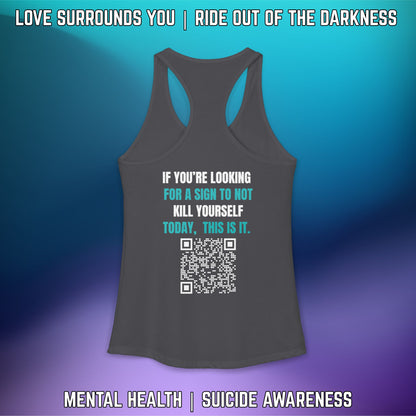 If You're Looking for a Sign.... QR Code Women's Ideal Racerback Tank - LSY