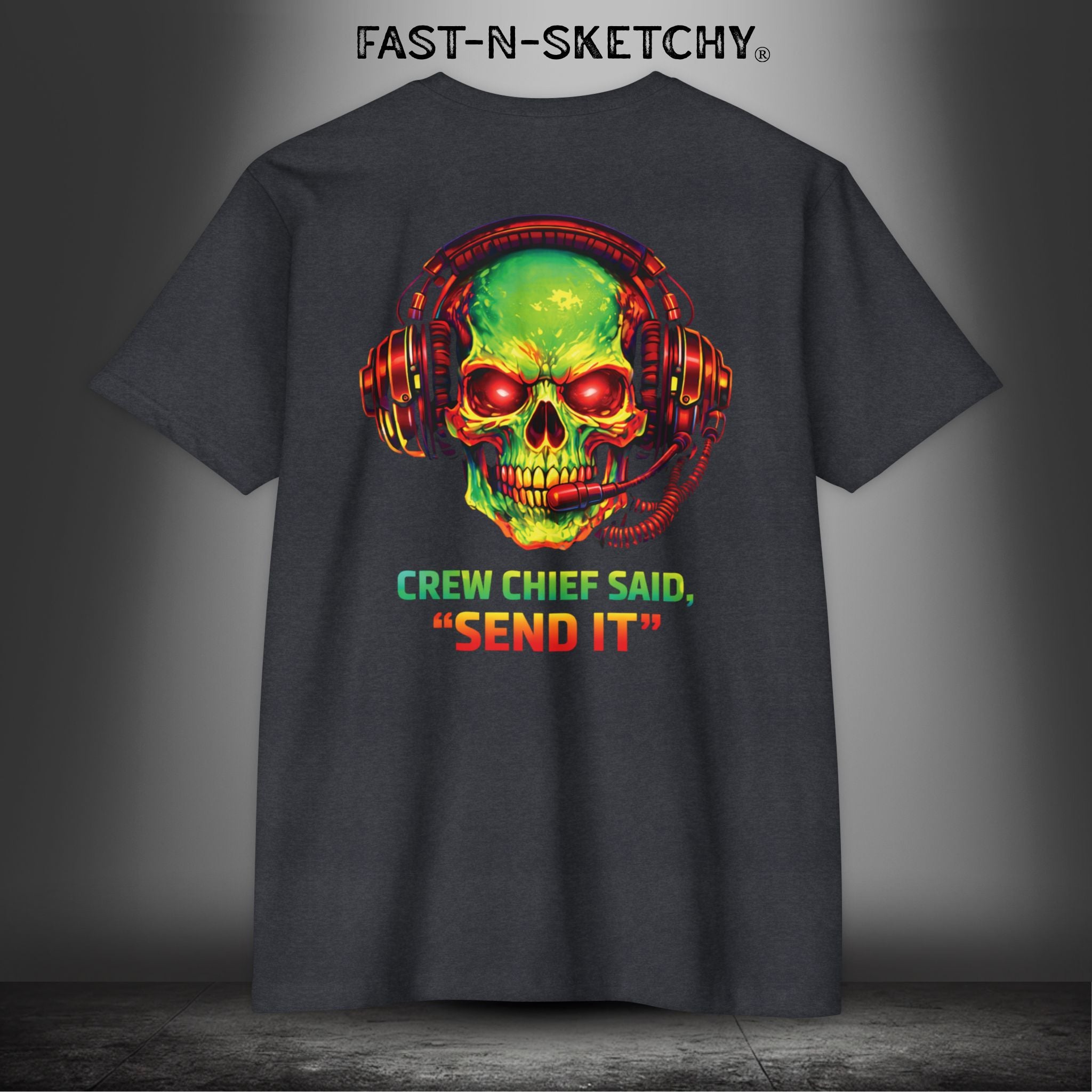 Crew Chief Said, Send It: Bagger Racing Biker Edition Premium Fitted Tee