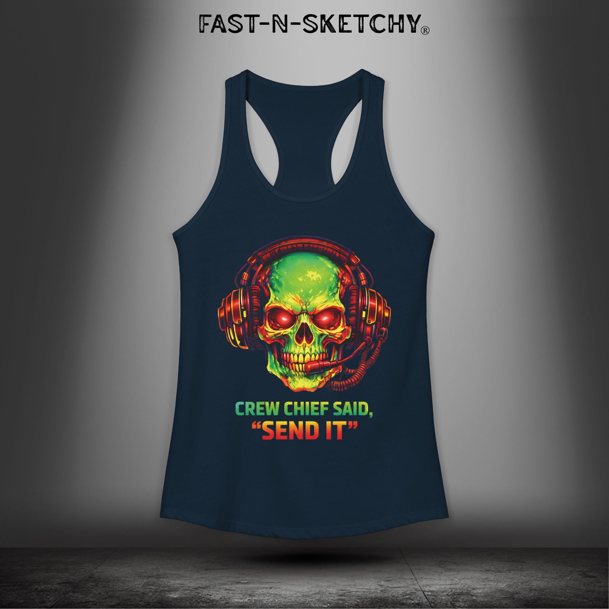 Crew Chief Said, Send It: Bagger Racing Biker Edition Razorback Tank