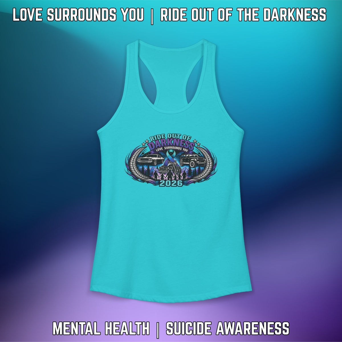 Ride Out of the Darkness 2026 Women's Racerback Tank - LSY