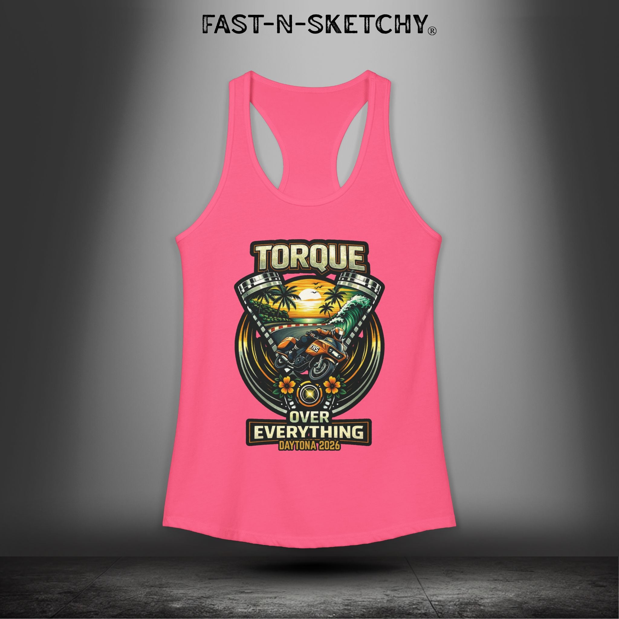 Torque Over Everything: Daytona Bike Week Bagger Racing Biker Edition Razorback Tank