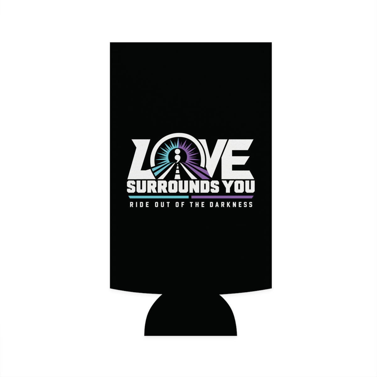 If You’re Looking for a Sign' Slim Can Cooler — 'Suicide Prevention QR Design / Love Surrounds You - LSY
