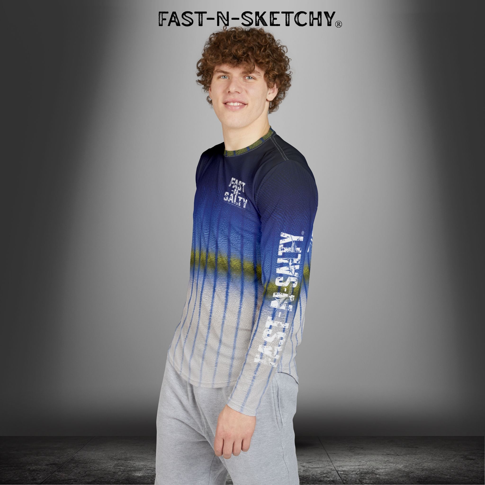 Marlin Camo Fast-N-Salty UV Protection Long Sleeve Shirt