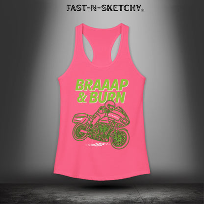 BRAAAP & BURN: Bagger Racing Biker Edition Razorback Tank