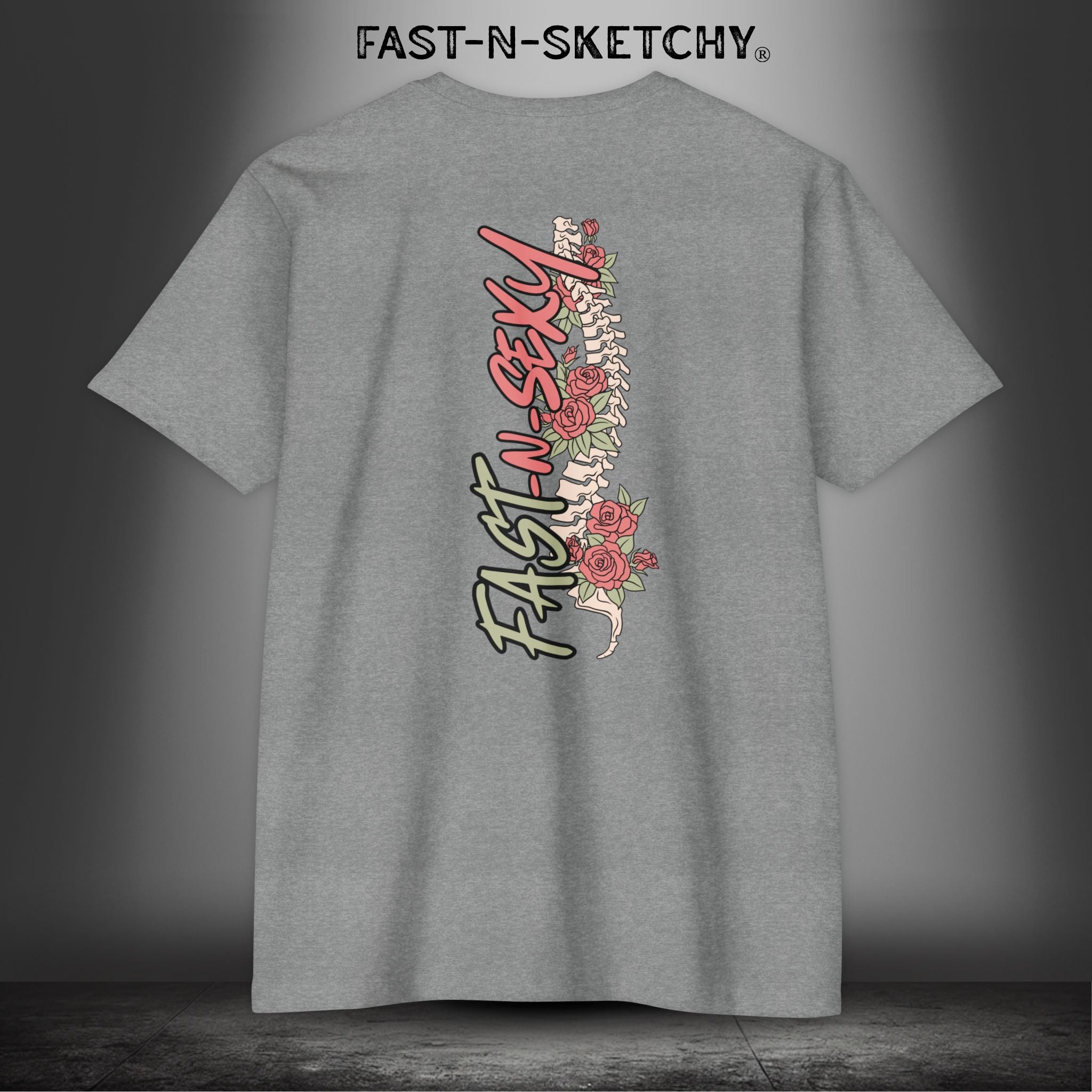 FAST-N-SEXY™ WITH SPINE/FLOWERS: T-shirt Next Level 6210