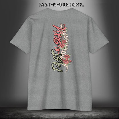 FAST-N-SEXY™ WITH SPINE/FLOWERS: T-shirt Next Level 6210