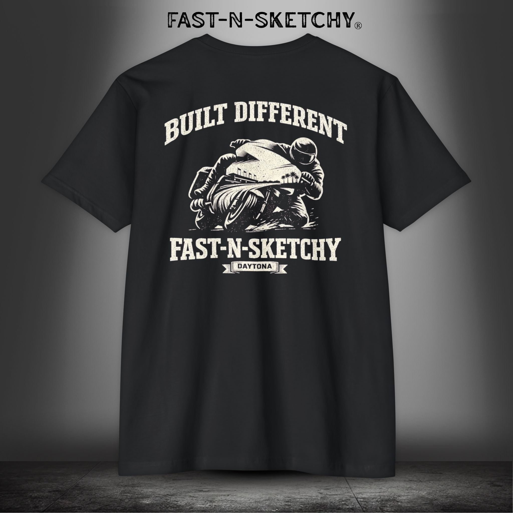 Built Different: Daytona Bike Week Bagger Racing Biker Edition Premium Tee