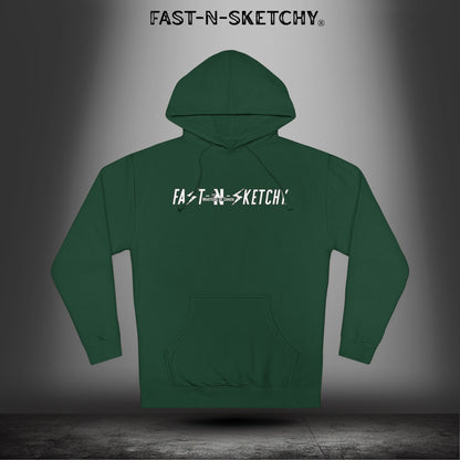Fast-N-Sketchy Hoodie — Skull Lightning Logo "Live Your Life"