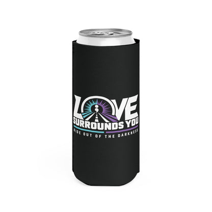 If You’re Looking for a Sign' Slim Can Cooler — 'Suicide Prevention QR Design / Love Surrounds You - LSY
