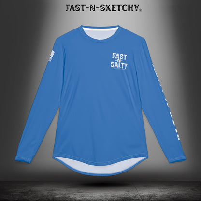 Mahi Mahi Fast-N-Salty Blue UV Protection Long Sleeve Shirt - Perfect for Outdoor Adventures and Fishing