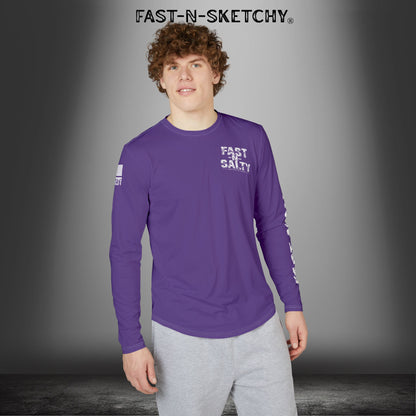 Mahi Mahi Fast-N-Salty Purple UV Protection Long Sleeve Shirt - Perfect for Outdoor Adventures and Fishing