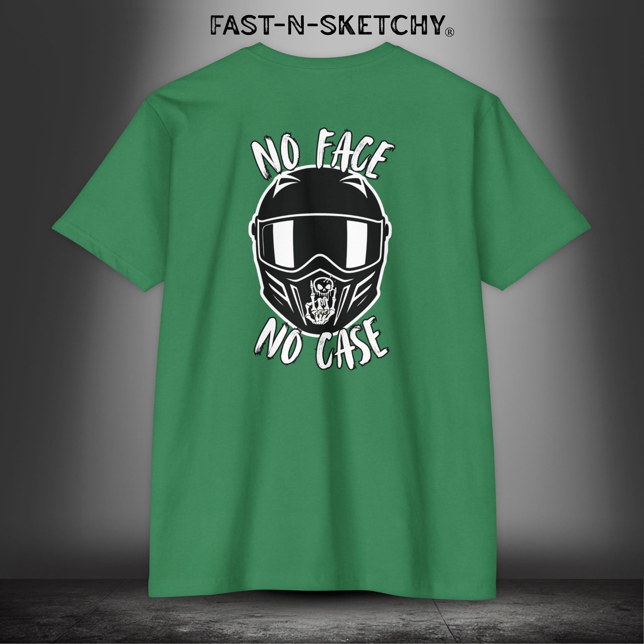 No Face, No Case: Biker Edition Premium Fitted Tee (Colors)