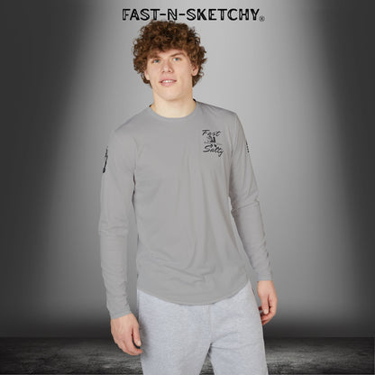 Fast-N-Salty UV Protection Long Sleeve Shirt - (Grey) Perfect for Outdoor Adventures and Fishing