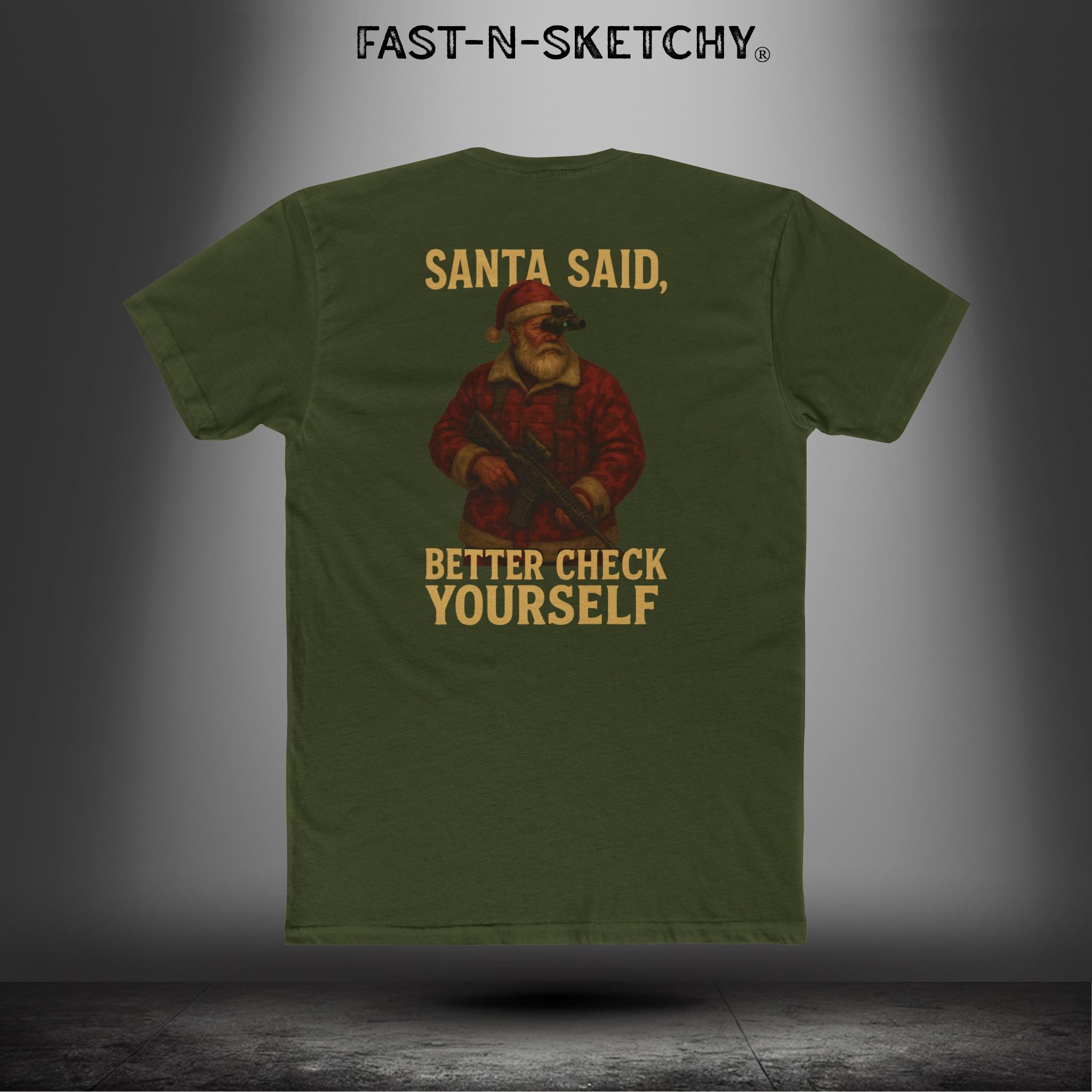 Santa Said, Better Check Yourself: Military Edition Relaxed Classic Tee