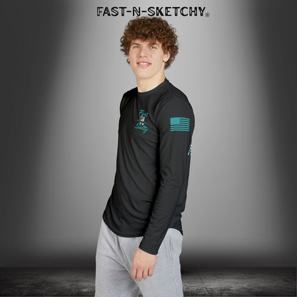 Fast-N-Salty UV Protection Long Sleeve Shirt - (Black) Perfect for Outdoor Adventures and Fishing