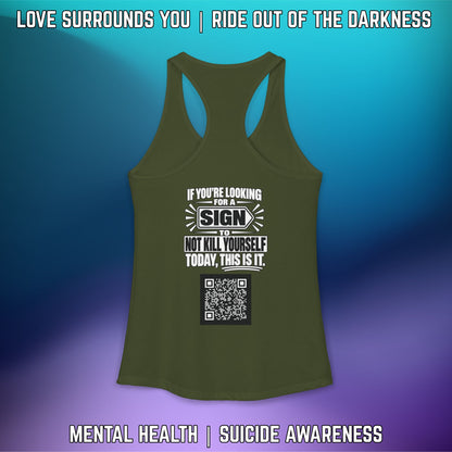If You're Looking for a Sign.... QR Code Women's Ideal Racerback Tank - LSY
