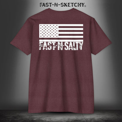 Fast-N-Salty Flag Tee — Premium Fitted Patriotic T-Shirt