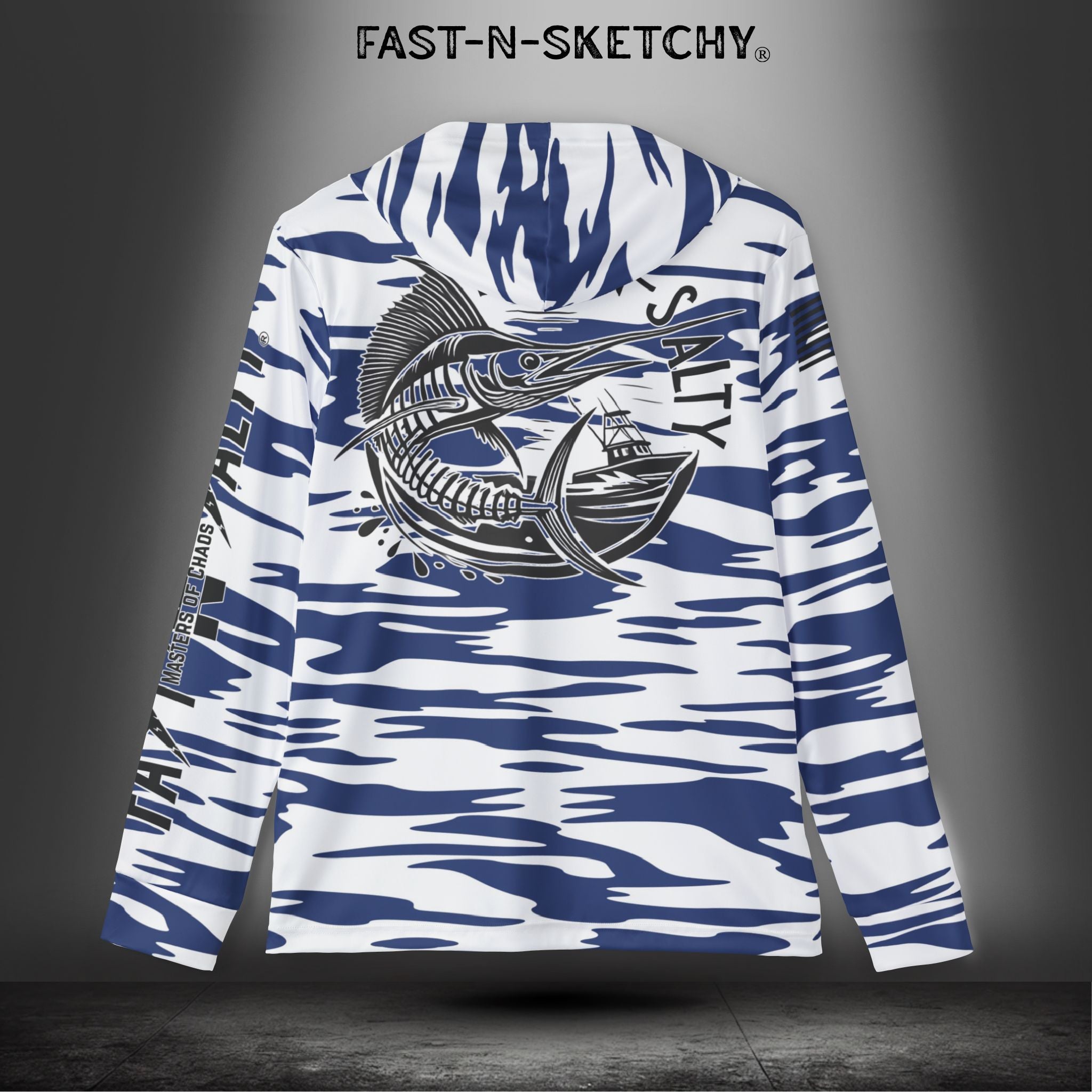 Marlin Camo UV Protection Hoodie — Saltwater Fishing