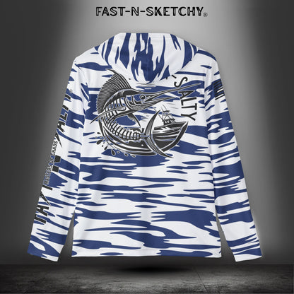 Marlin Camo UV Protection Hoodie — Saltwater Fishing