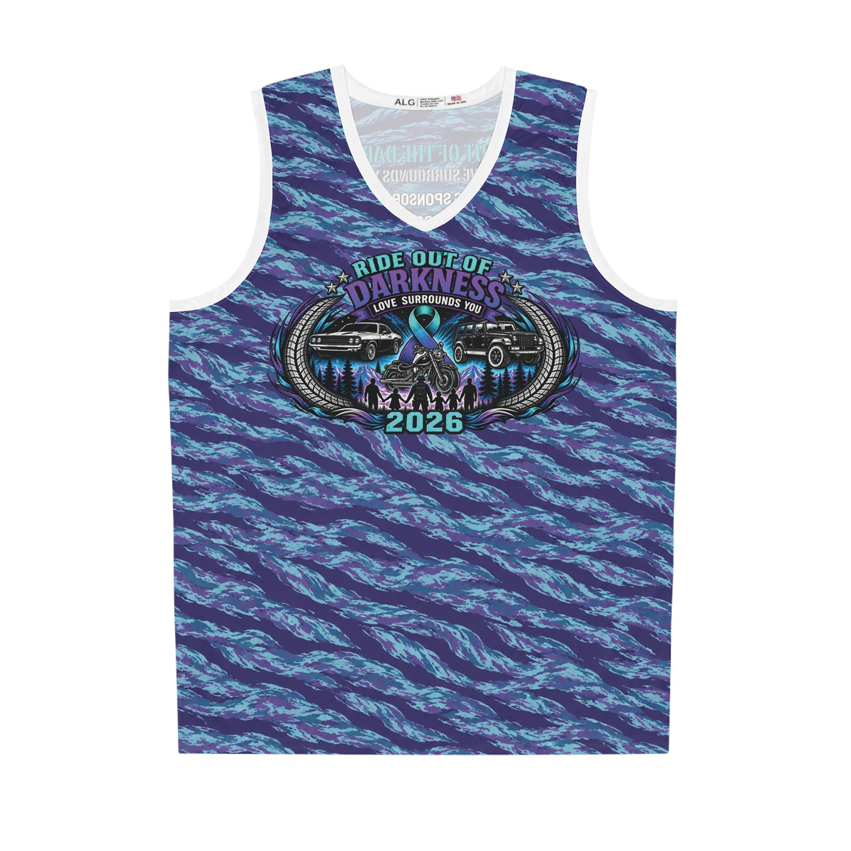 Ride Out of Darkness 2026 Basketball Jersey — All-Over Print Tank - LSY