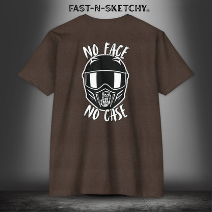 No Face, No Case: Biker Edition Premium Fitted Tee (Colors)