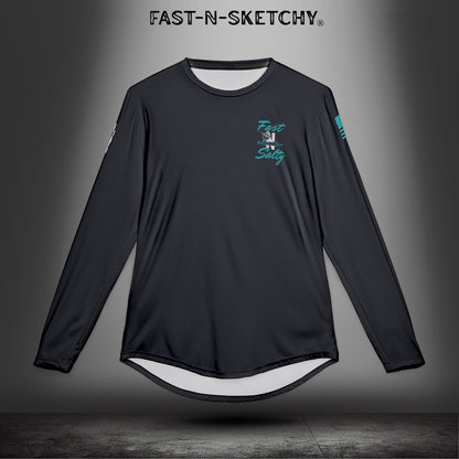 Fast-N-Salty UV Protection Long Sleeve Shirt - (Black) Perfect for Outdoor Adventures and Fishing