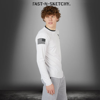 Fast-N-Salty UV Protection Long Sleeve Shirt - (White) Perfect for Outdoor Adventures and Fishing