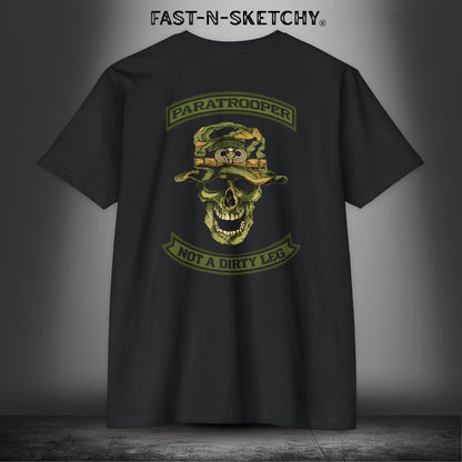 Paratrooper, Not a Dirty Leg: Military Edition - Premium Fitted Tee
