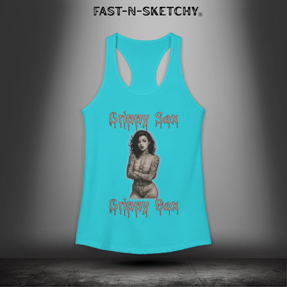 Grippy Sox Grippy Box: FAST-N-SKETCHY - Racerback Tank Top