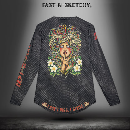 Medusa: The Truth Turns Lies to Stone - UV Protection Long Sleeve Riding Tee