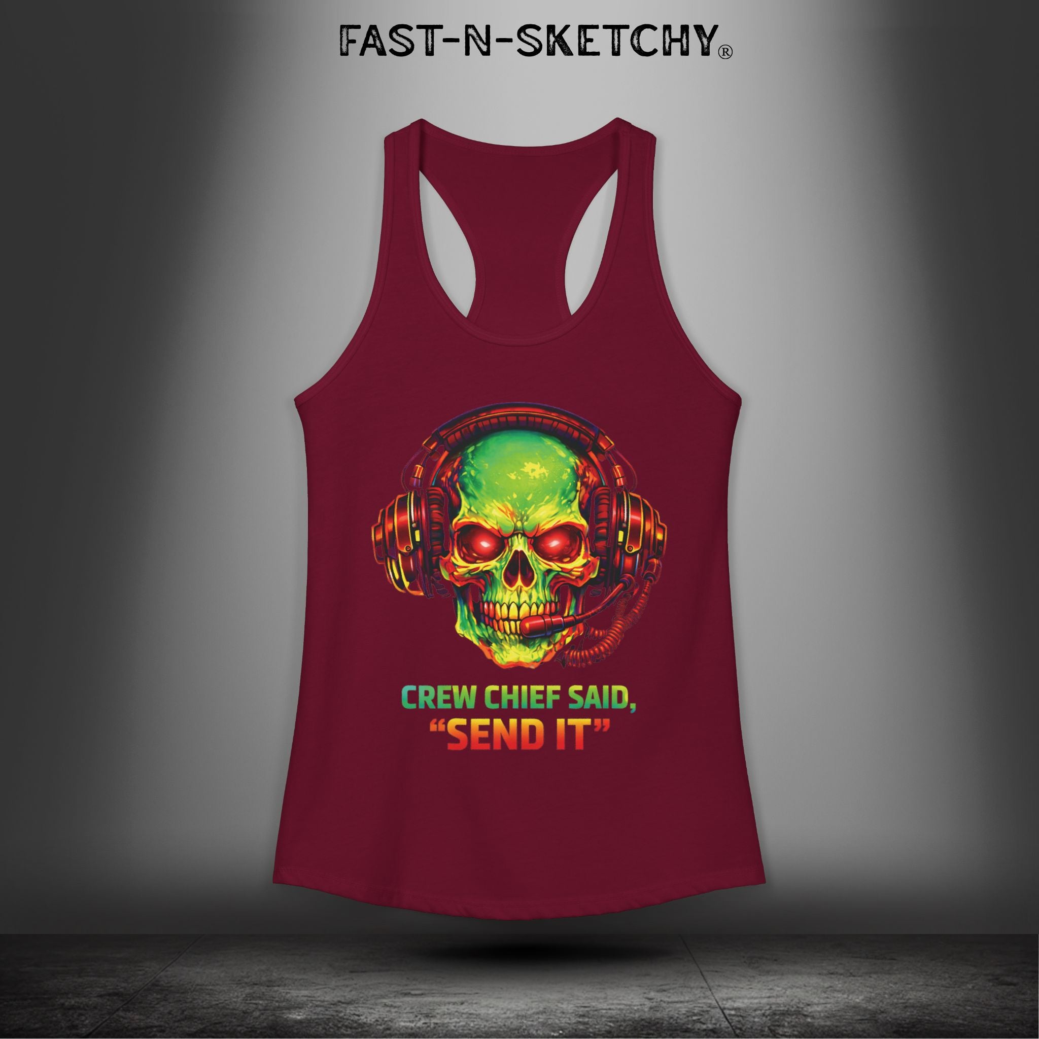 Crew Chief Said, Send It: Bagger Racing Biker Edition Razorback Tank