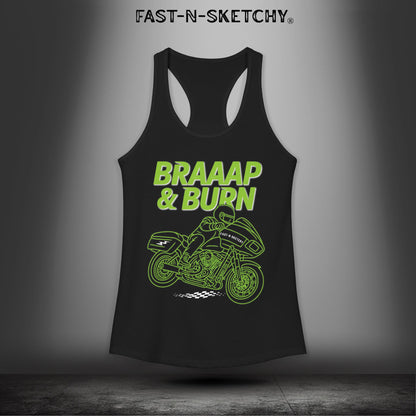 BRAAAP & BURN: Bagger Racing Biker Edition Razorback Tank