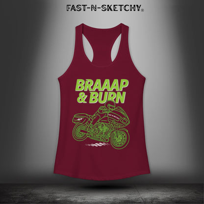 BRAAAP & BURN: Bagger Racing Biker Edition Razorback Tank