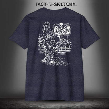 Stay Up Biker Edition Premium Fitted Tee