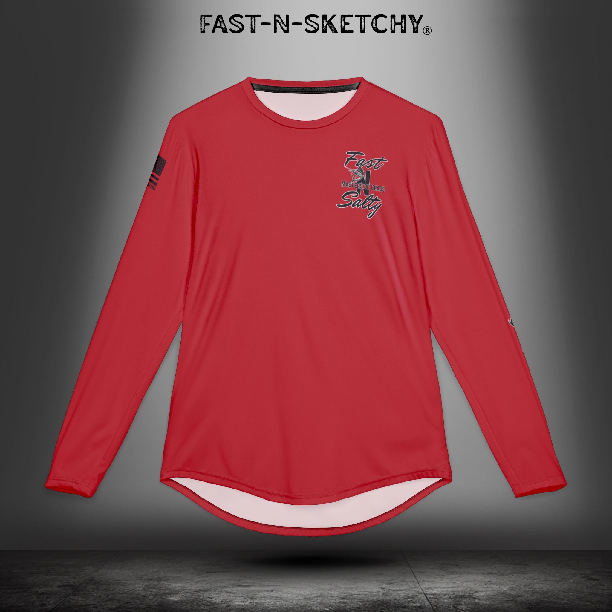 Fast-N-Salty UV Protection Long Sleeve Shirt - (Red)