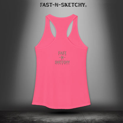 Grippy Sox Grippy Box: FAST-N-SKETCHY - Racerback Tank Top
