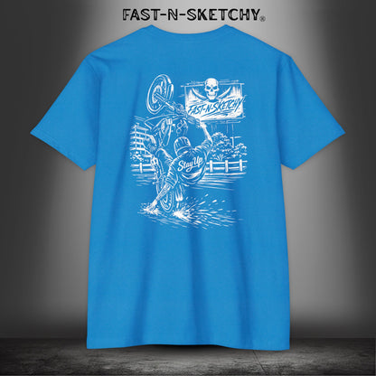 Stay Up Biker Edition Premium Fitted Tee