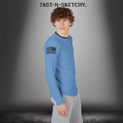 Fast-N-Salty UV Protection Long Sleeve Shirt - (Light Blue) Perfect for Outdoor Adventures and Fishing