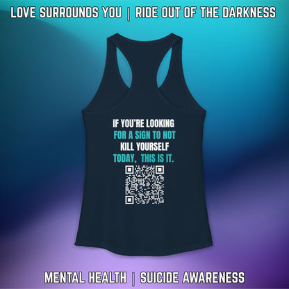 If You're Looking for a Sign.... QR Code Women's Ideal Racerback Tank - LSY
